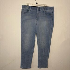 LULAROE Jeans Womens 34 (Meas 39.5x30.5) Blue Magic Waist Stretch Denim L-161367